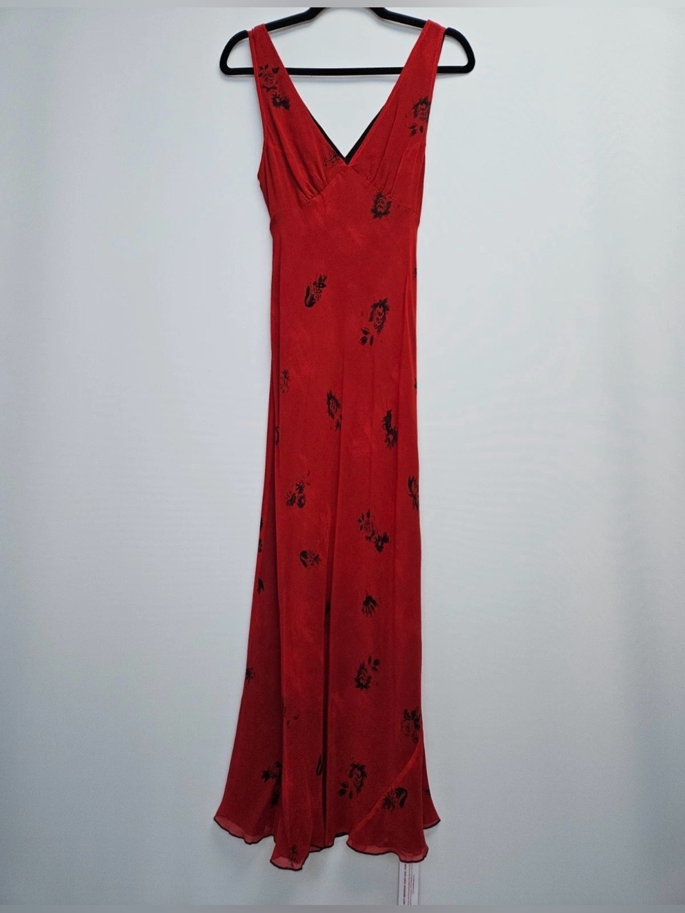 Realisation Par The Eva Maxi Dress Passion Red Silk V Neck Sleeveless Size XS
